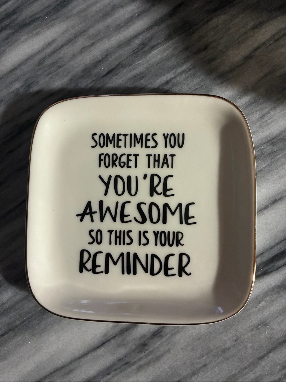 Motivational Ceramic Trinket Dish